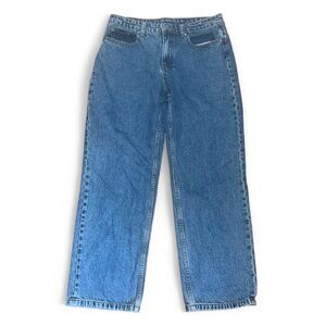 Rhythm Women's Blue Straight Mom Jeans SZ 4